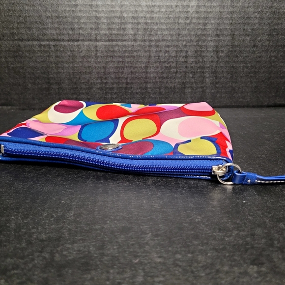 Coach Multicolor Scarf Print Signature C's Cosmetic Bag - Picture 6 of 11